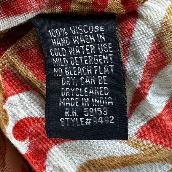 NWT Chaudry by RAGA Sleeveless A-line Midi Tank Sundress Tan Orange Cream Small - Picture 6 of 13